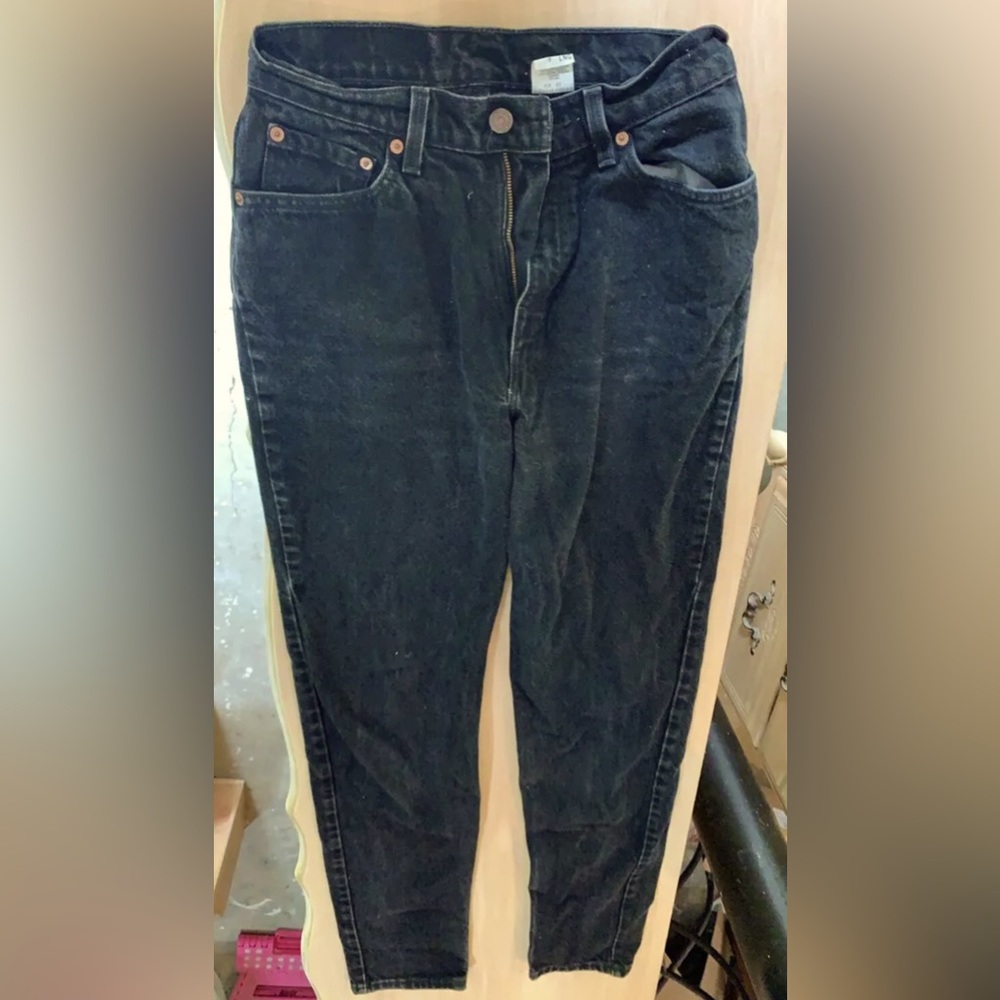 Vtg Levi’s 512 hi rise slim tapered black jeans 9long 25x32